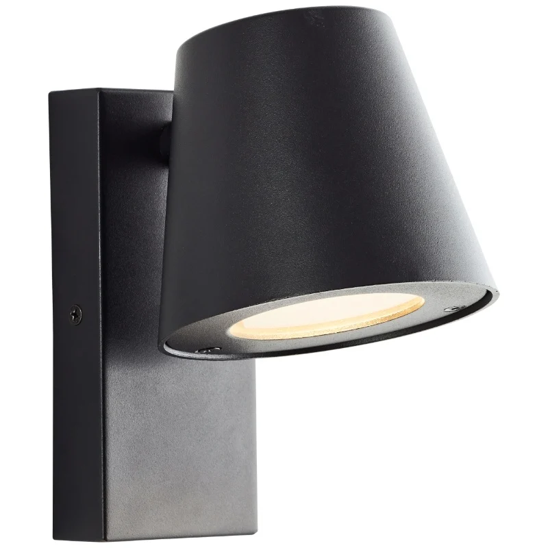 Lámpara exterior negra de metal, Wies, IP44