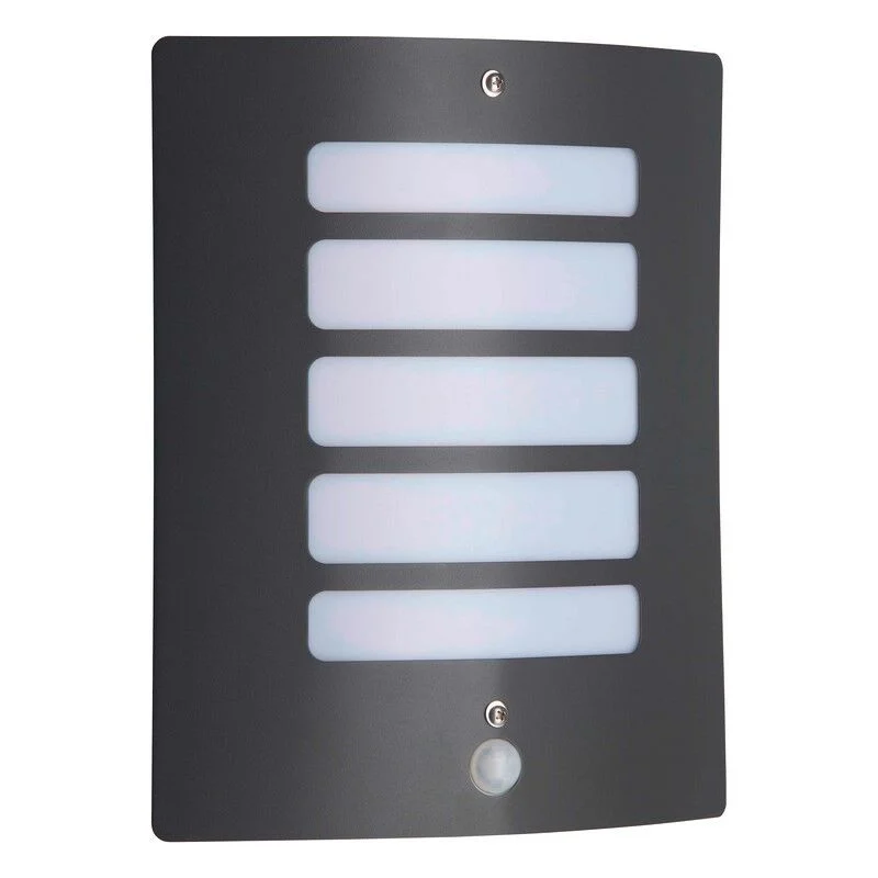 Aplique exterior con sensor de movimiento antracita de metal, Alea, IP44