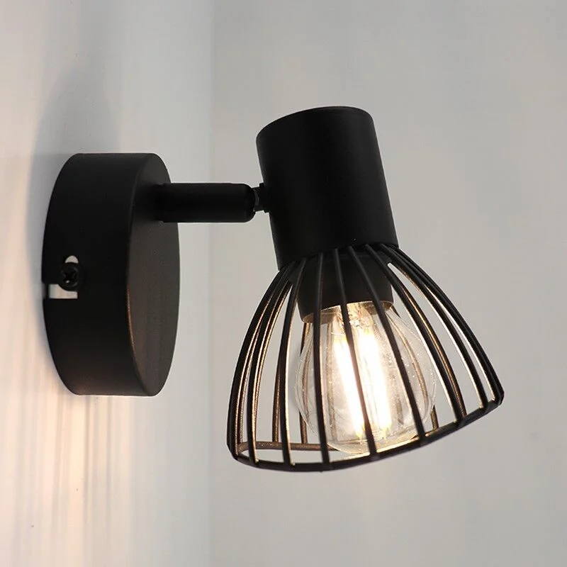 Foco de pared negro industrial, Aina