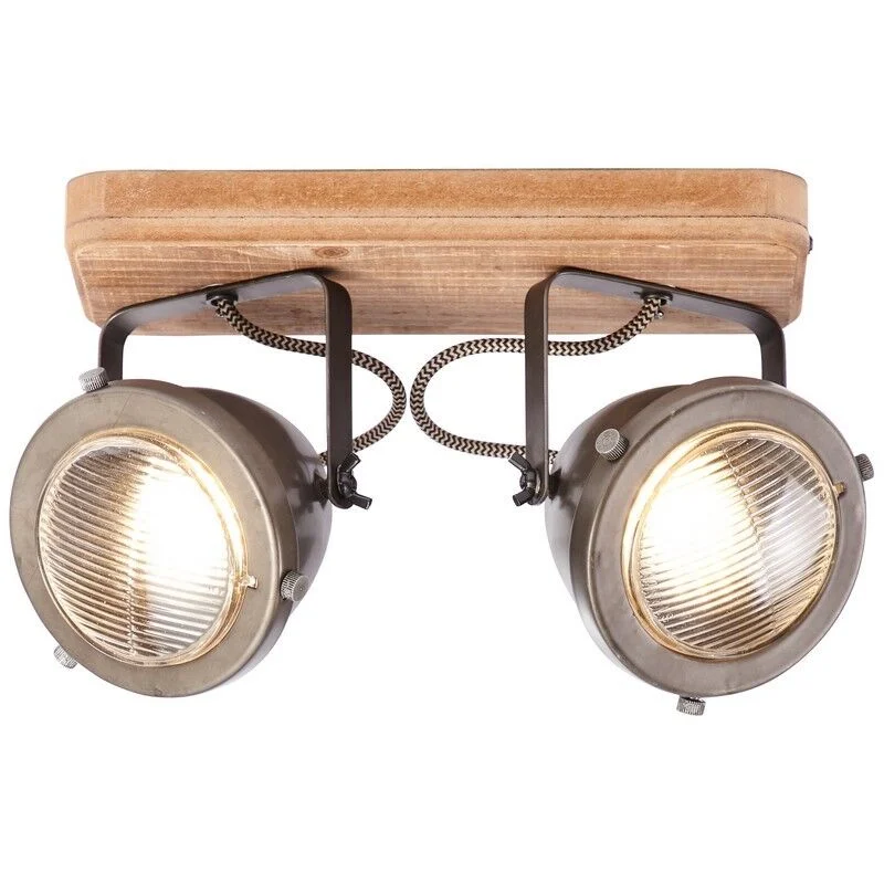 Lámpara de techo de madera marrón, Elena