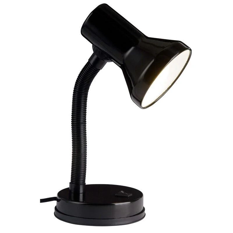 Flexo negro de plástico, Loet, con interruptor