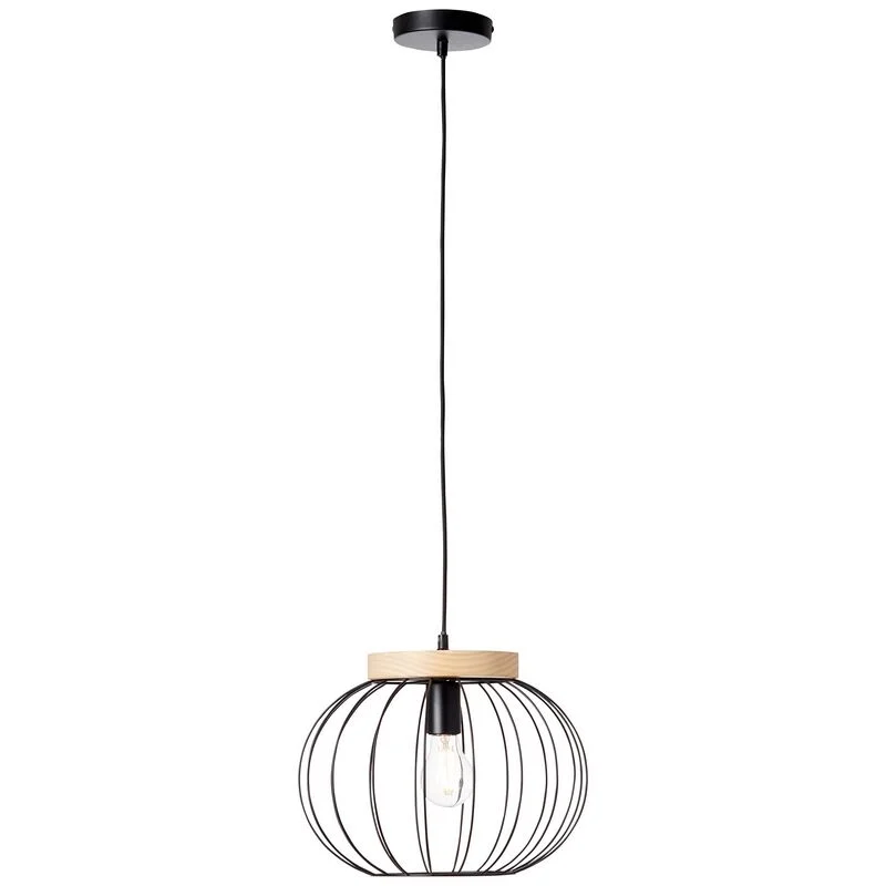 Lámpara colgante de madera negra, Donato