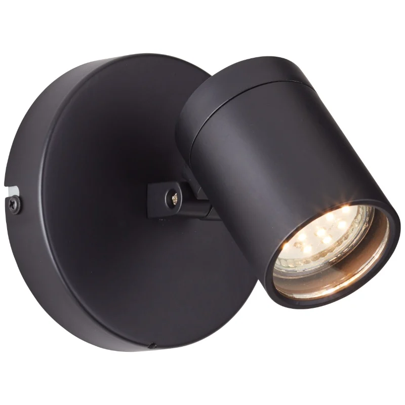 Foco de pared negro moderno, Mutu, IP44