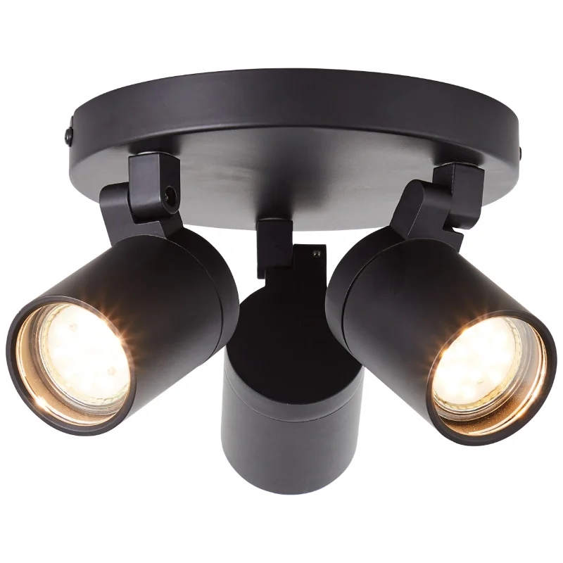 Foco de techo negro moderno, Myrle, IP44