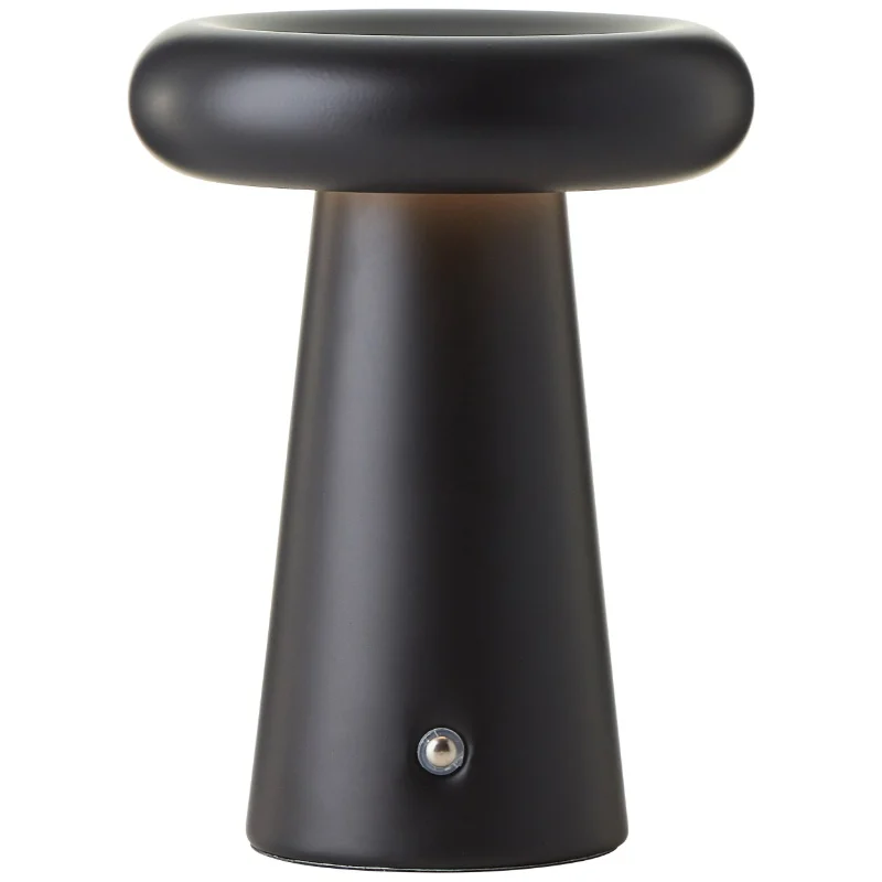 Lámpara de mesa recargable para exterior negra moderna, Stig, 3W, 3000K LED, IP44, regulable en 3 pasos