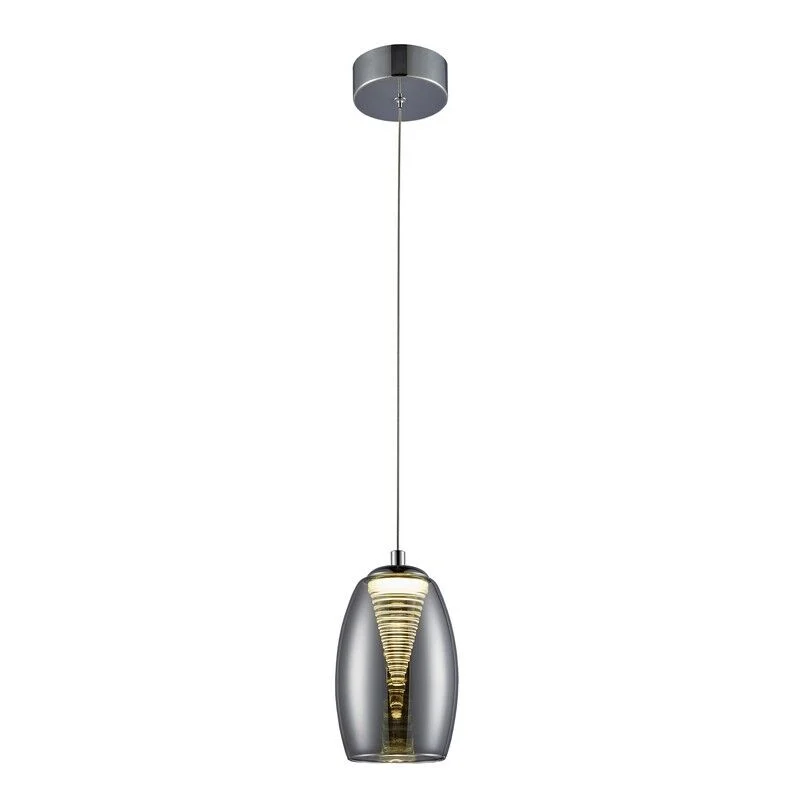 Lámpara colgante cromada moderna, Aliyah, 5W, 3000K LED