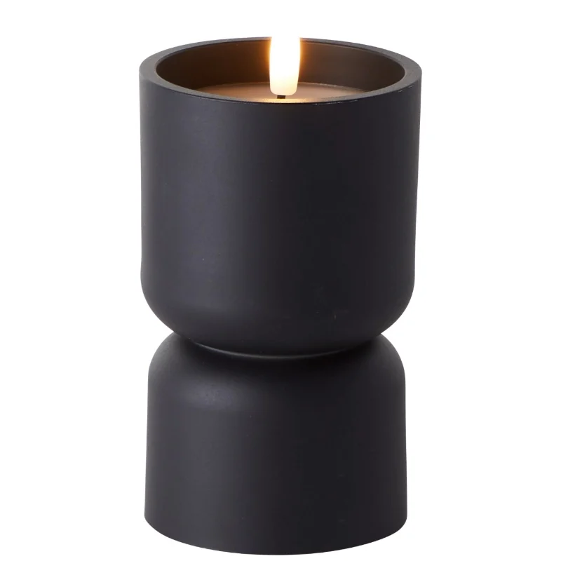 Lámpara de mesa exterior negra de plástico, Zaki, 2700K LED, IP44