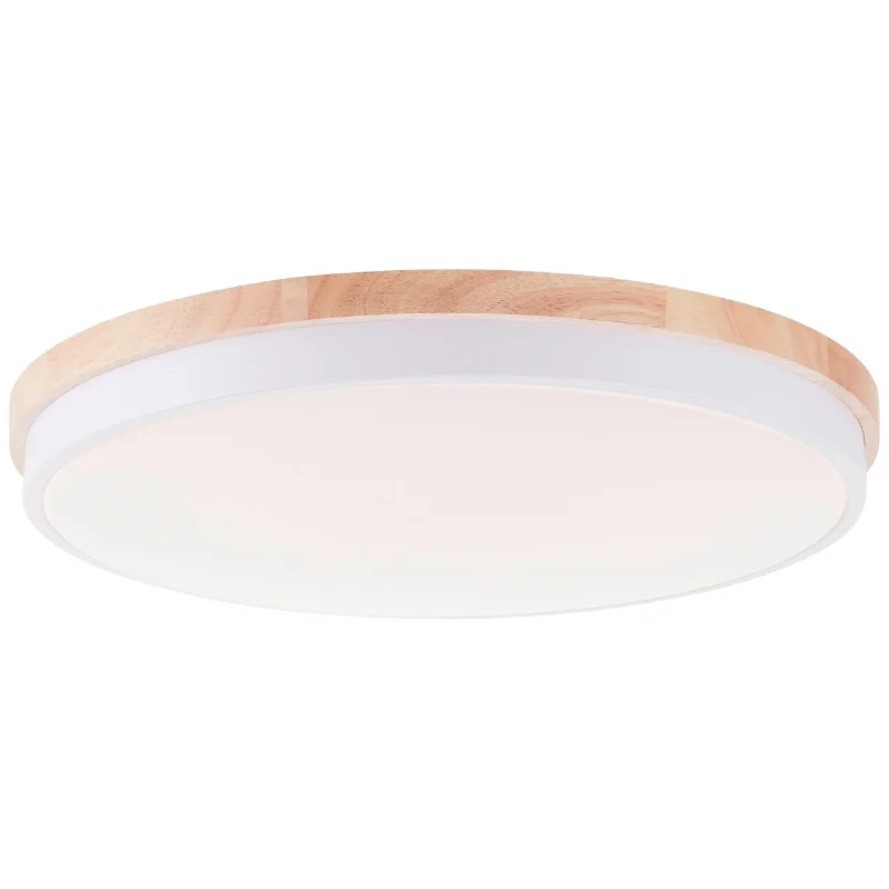 Lámpara de techo madera moderna, Marloes, 36W, white switch LED, con mando a distancia