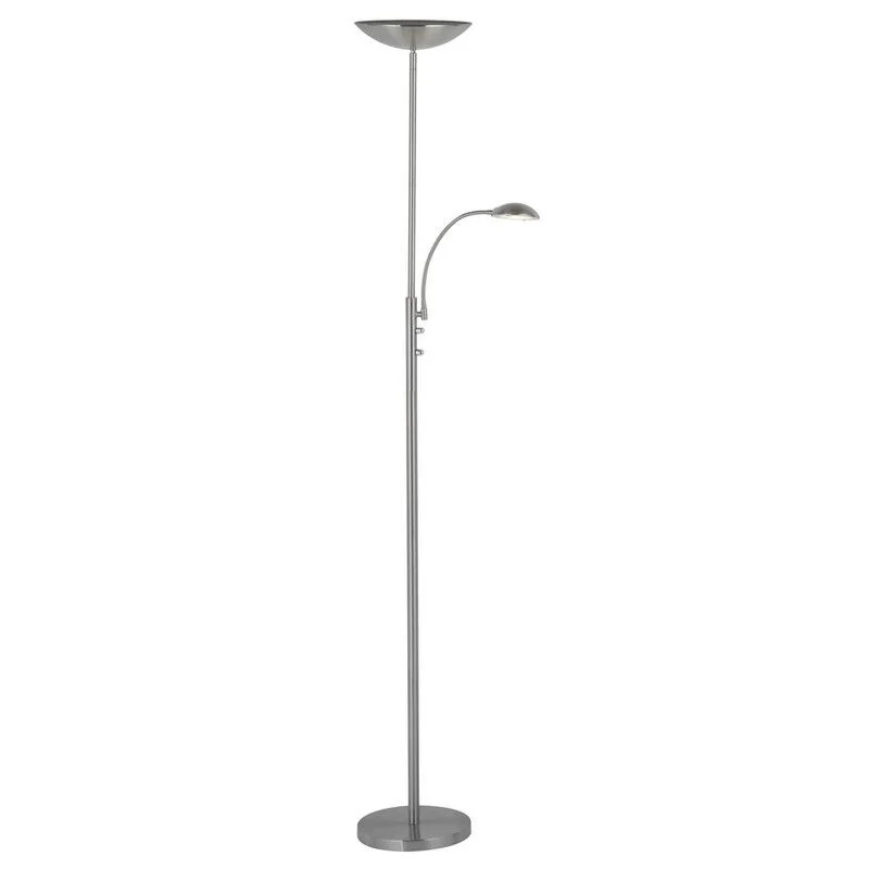 Lámpara de pie cromada moderna, Elina, 18W, 3000K LED