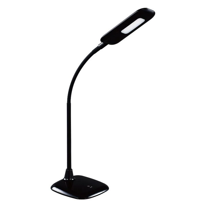 Flexo negro de plástico, Jenoah, 5W, 6000K LED, con regulador táctil
