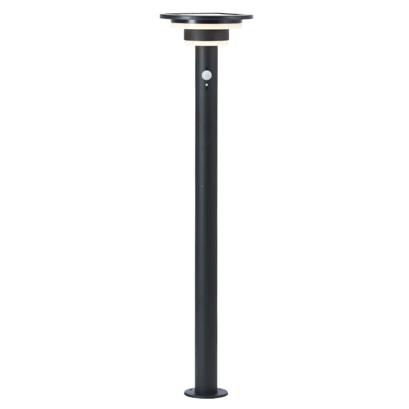 Lámpara de pie solar exterior negra moderna, Lonneke, 3W, 3000K LED, IP44