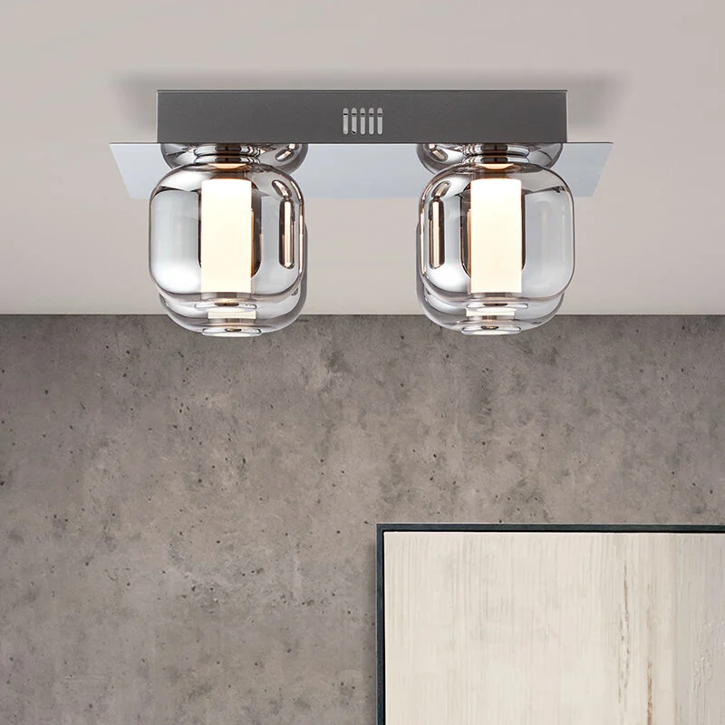 Lámpara de techo cromada diseño, Emmely, 22W, 3000K LED