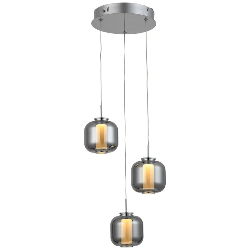 Lámpara colgante cromada diseño, Emmely, 17W, 3000K LED