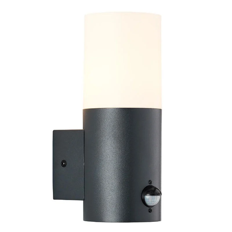 Aplique exterior con sensor de movimiento antracita moderno, Quenten, IP44