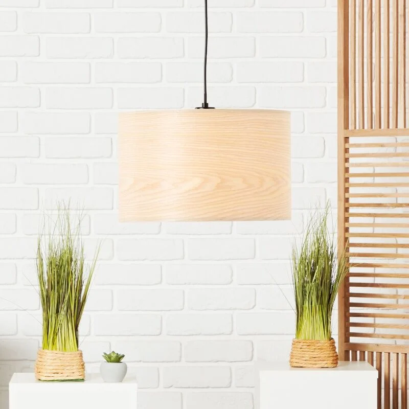 Lámpara colgante beige japandi, Enna