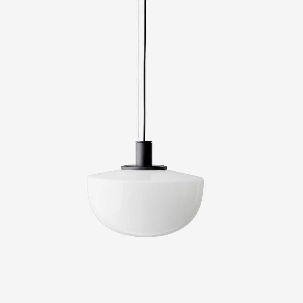 Lámpara Colgante Vidrio Cúpula Metal Soporte Minimalista Relajante