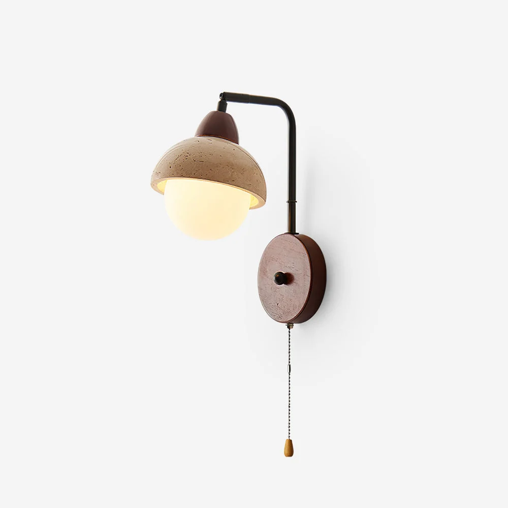 Ritta Lámpara de Pared Abovedada de Travertino