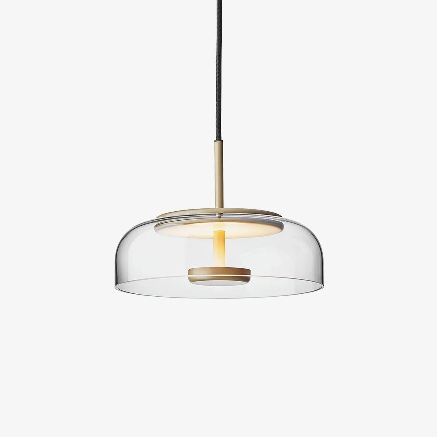 Lustra Lámpara Colgante de Cristal Transparente y Elegante