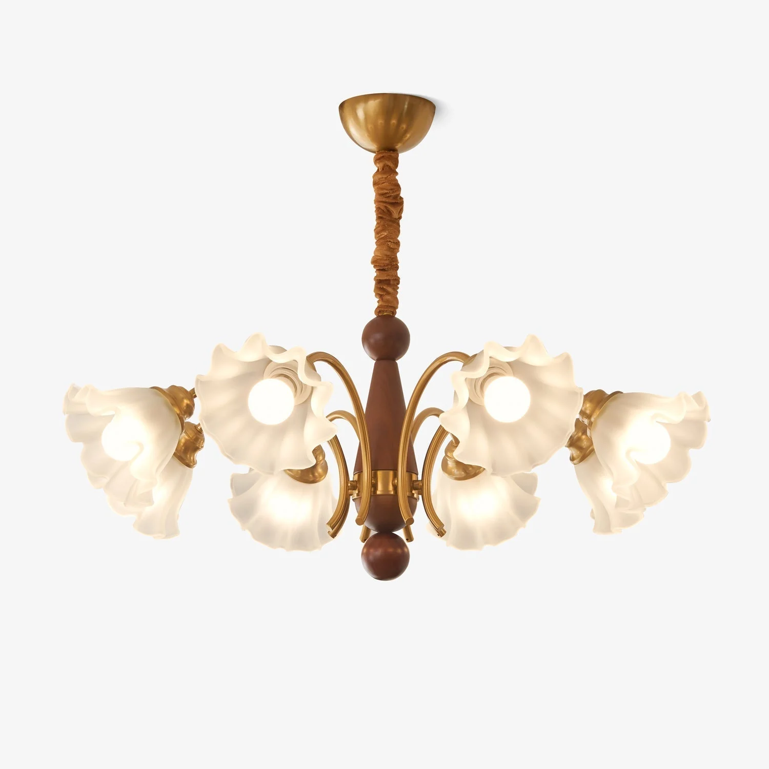 Ilvinan Tradicional Madera Cristal Araña De Luces