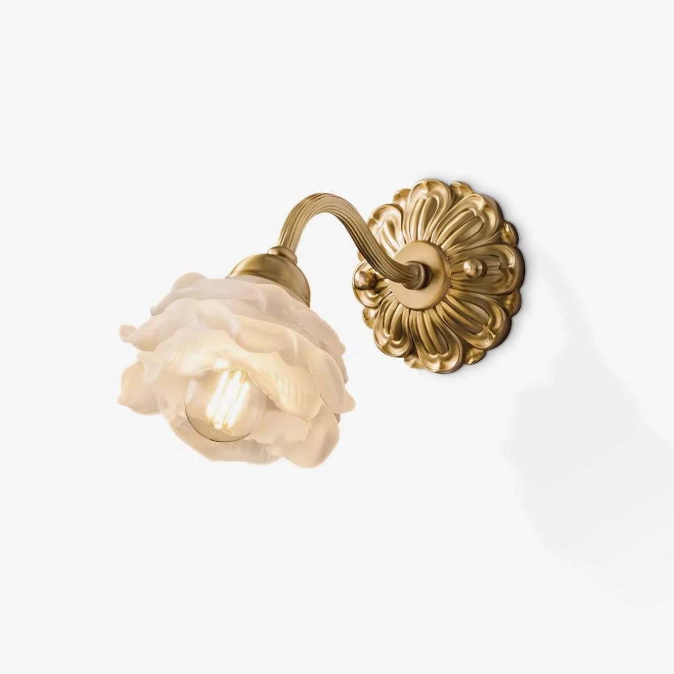 Drifte Aplique de Pared Latón Floral Lujo
