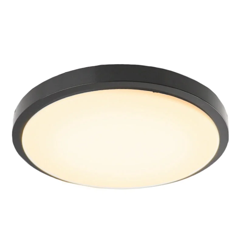 Plafón de techo negro de plástico, Kos, 16W, 3000K LED