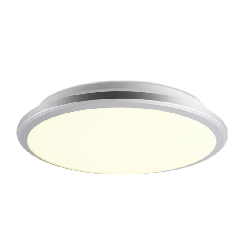 Plafón de techo plateado de plástico, Joachim, 24W, 3000K LED