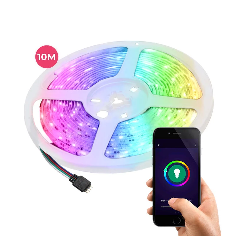 Tira LED WiFi inteligente de 10 metros, 30w, RGB (todos los colores)