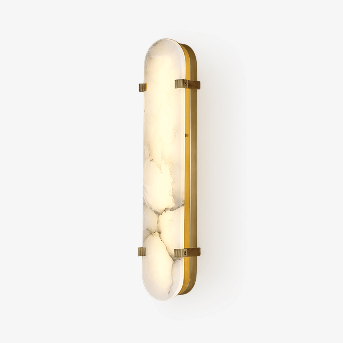 Lunaris Alabaster Wandleuchte Modern Messing Oval