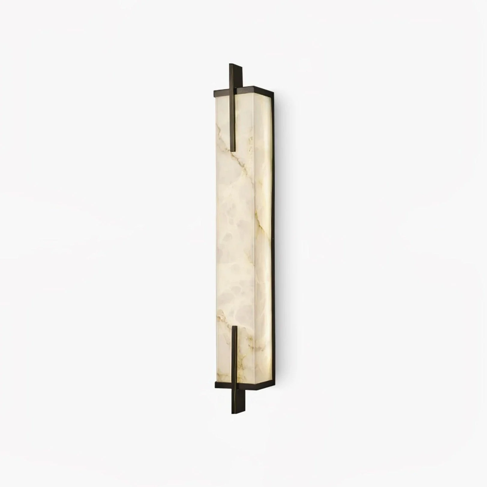 Aurcarir Aplique de pared Negro Metal Alabastro Moderno