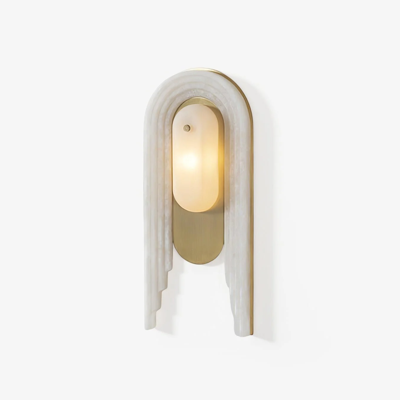 Sytalion Aplique de pared Oro Alabastro Dormitorio Iluminación