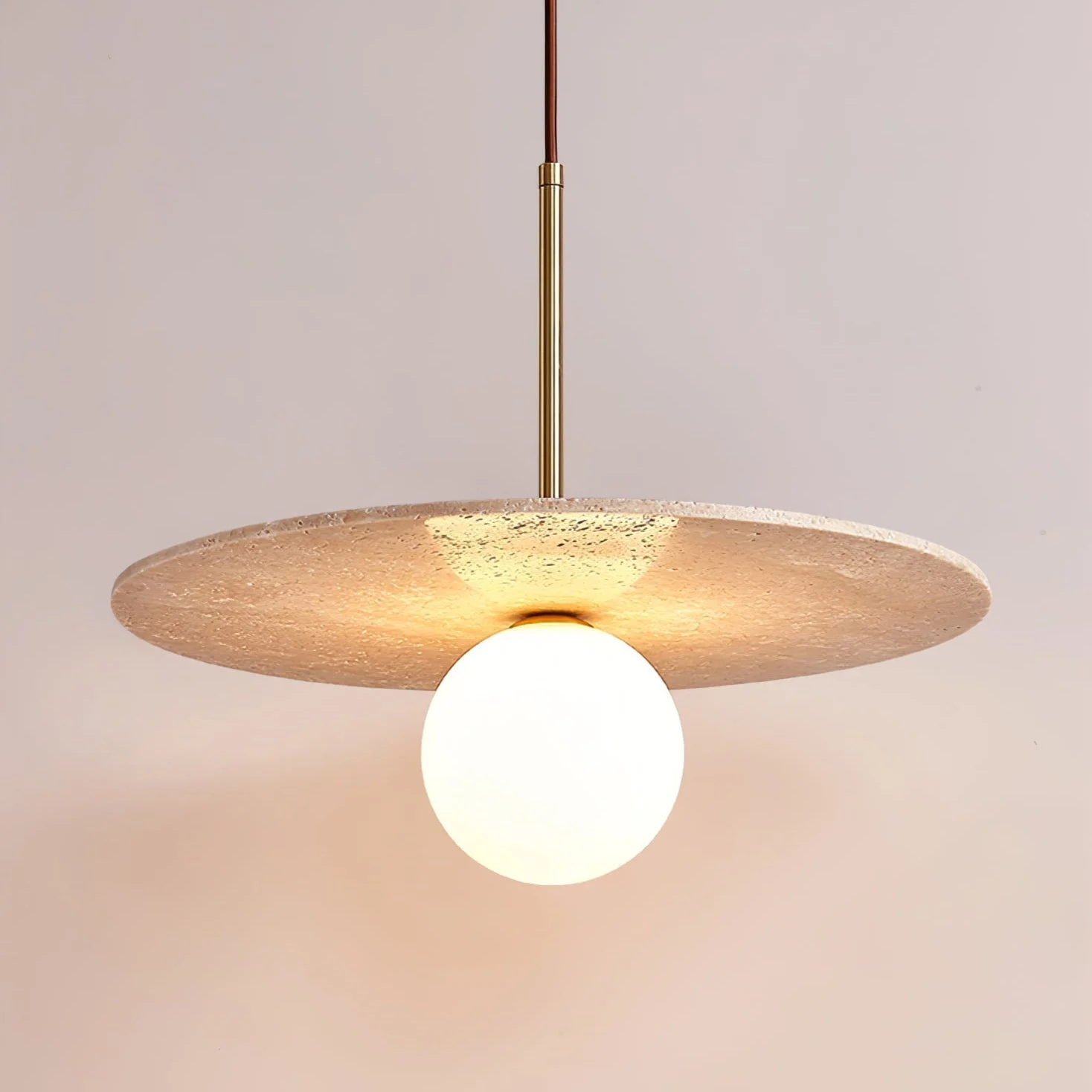 Vera Travertino Colgante Luz