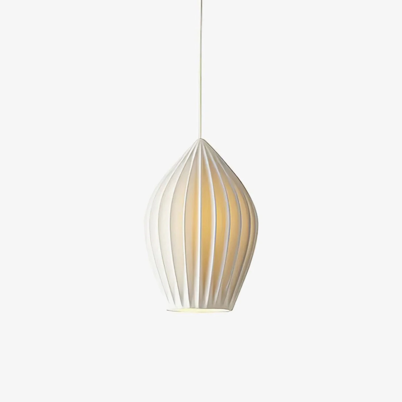 Solara Lámpara Colgante Cerámica Acanalada Porcelana Elegante