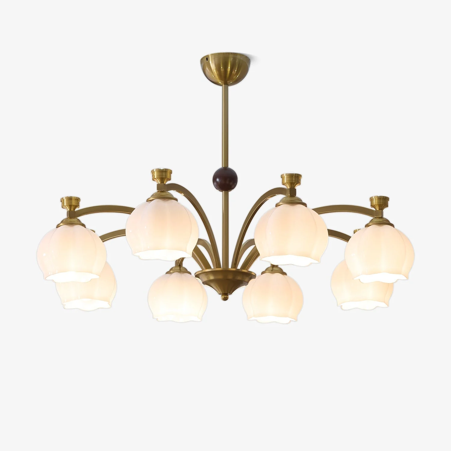 Alshaarae Tradicional Premium Arco Madera Cristal Araña De Luces