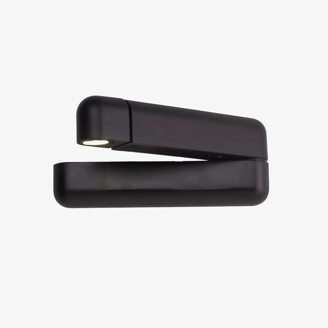 Lustra Aplique de pared Negro LED Ajustable Puerto USB