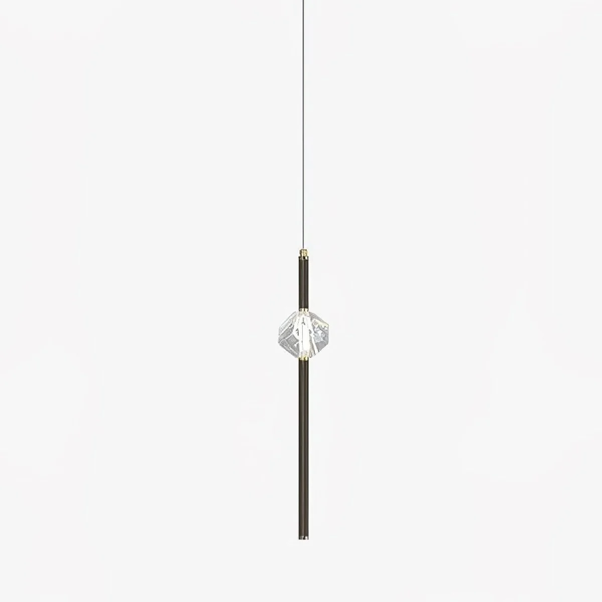 Prism Lámpara Colgante Negro Industrial Cristal