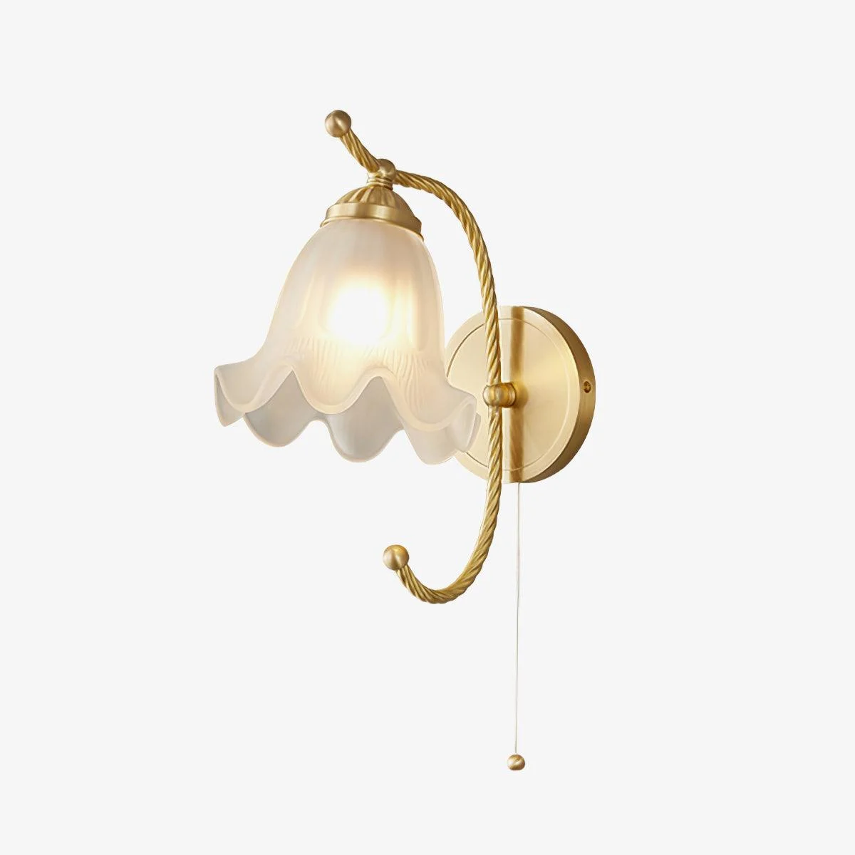 Lustra Aplique de pared Vidrio Mate Flor