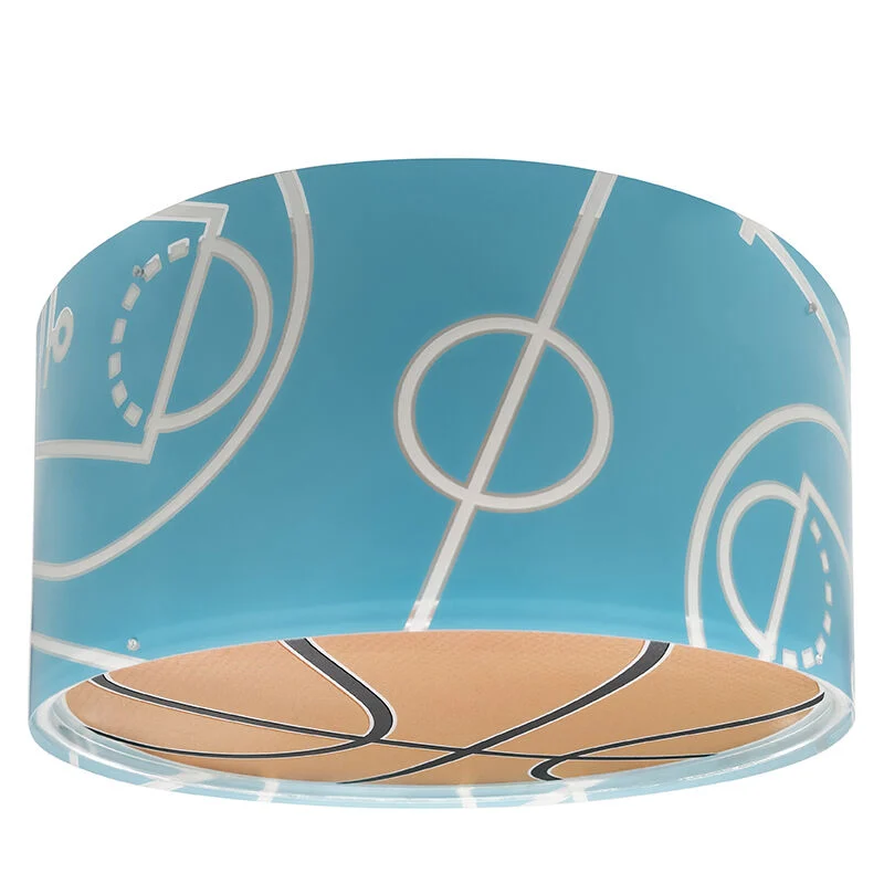 Lámpara de techo infantil de plástico azul, Basketball