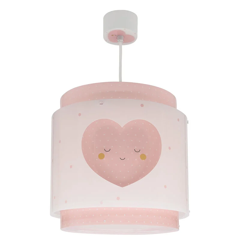 Lámpara colgante infantil de plástico rosa, Dreams