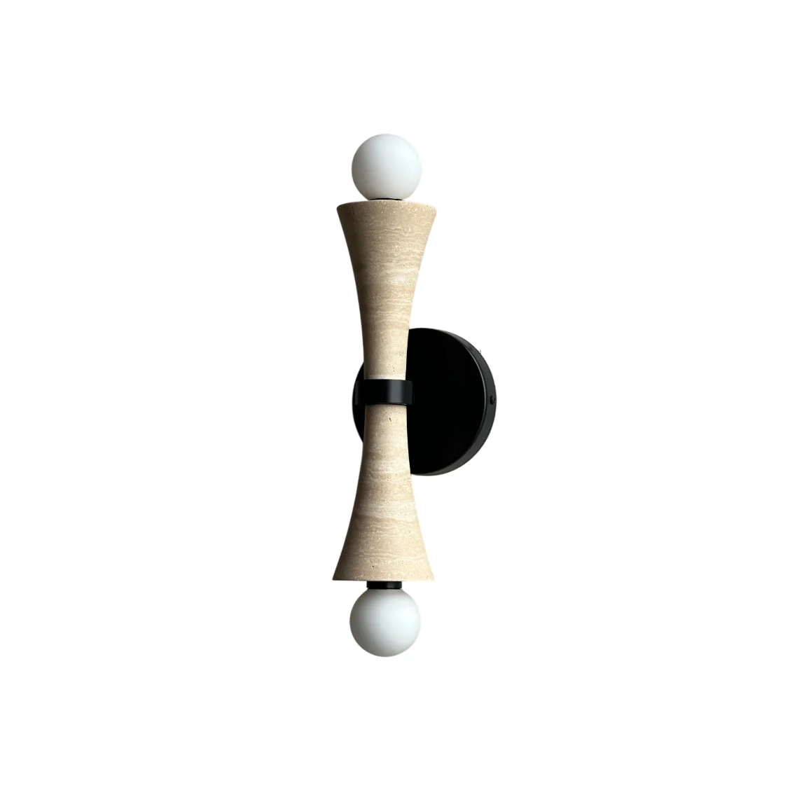 Aura Aplique de pared Travertino Vidrio Moderno Minimalista