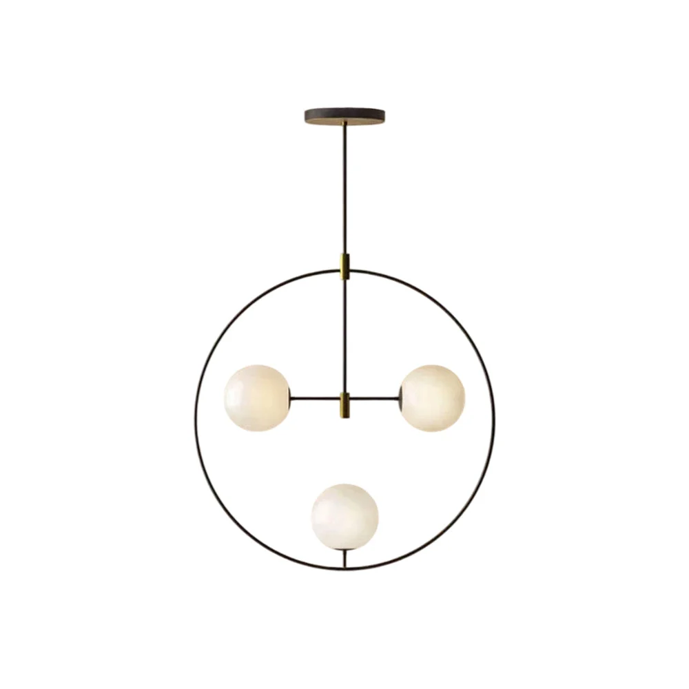 Nexus Lámpara Araña Moderna Minimalista Latón Y Cristal