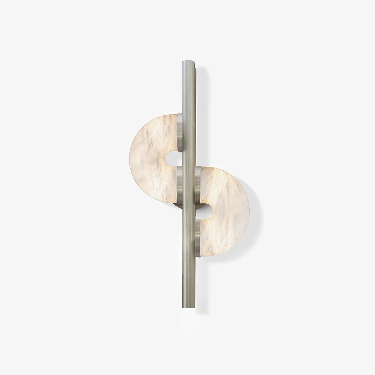 Liraven Aplique de pared Plata Metal Alabastro Moderno