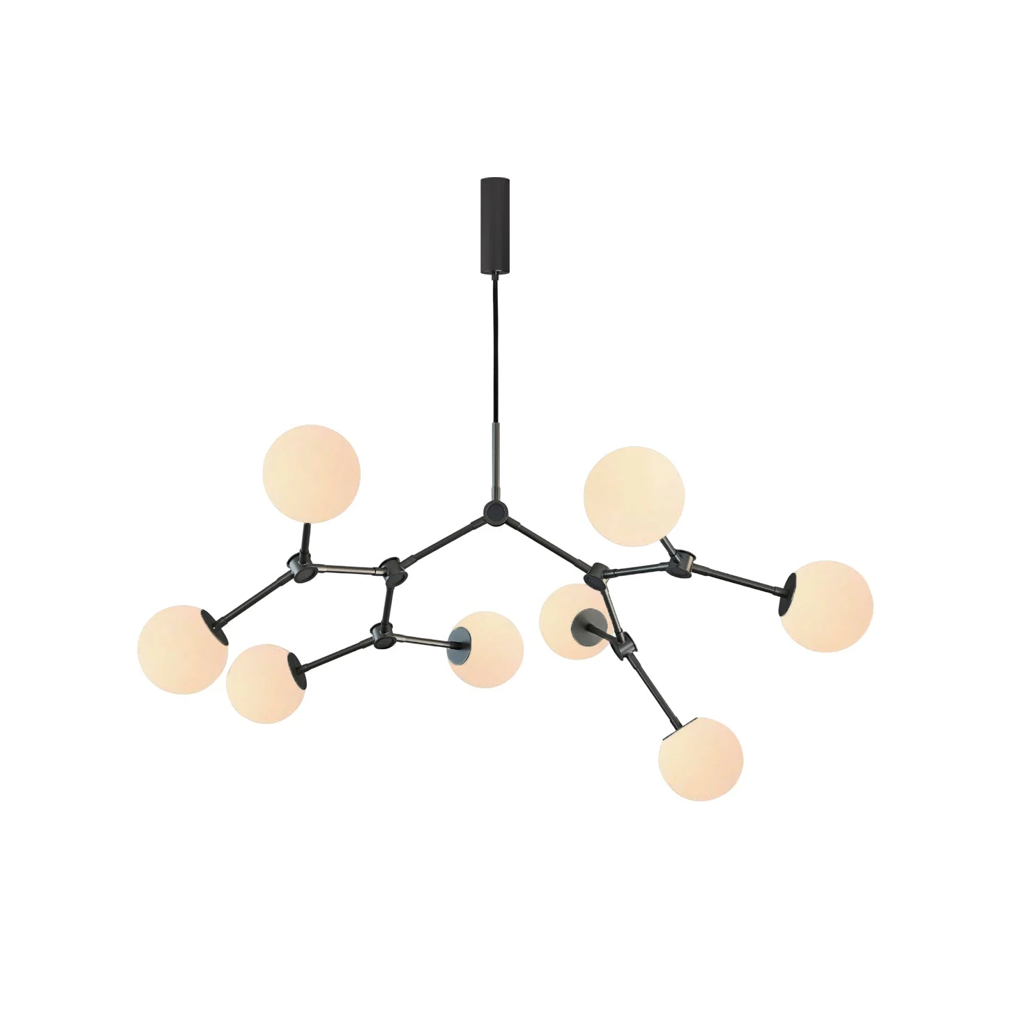 Halo Lámpara Araña Moderna Minimalista Latón Y Cristal