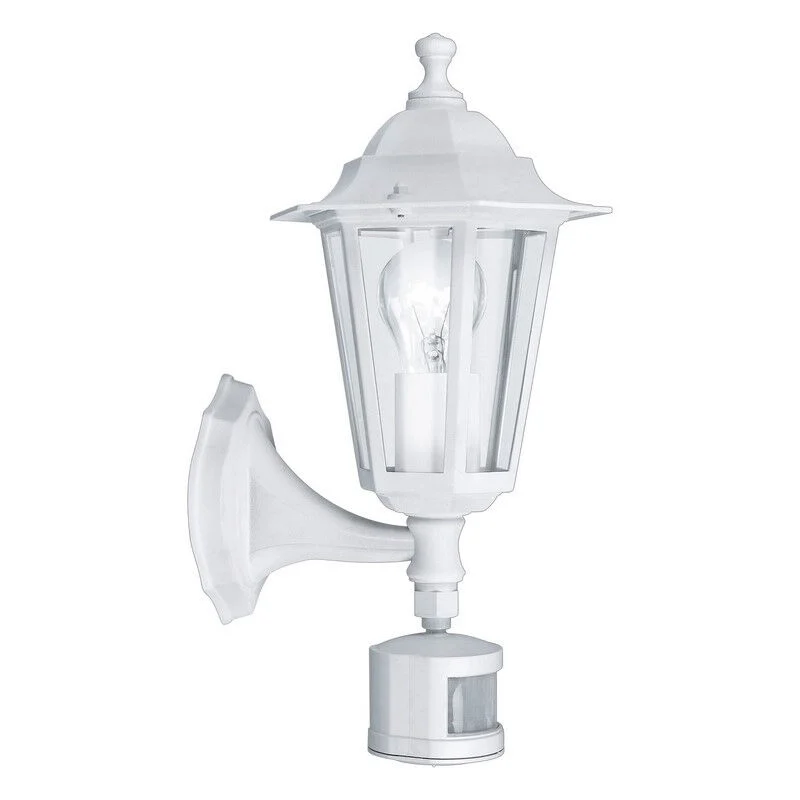 Aplique exterior con sensor de movimiento blanco de aluminio, Alieke, IP44