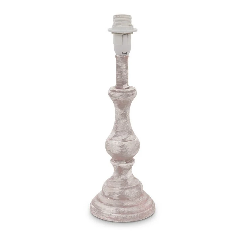 Lámpara de mesa sin pantalla de madera gris pardo, Noah, con interruptor
