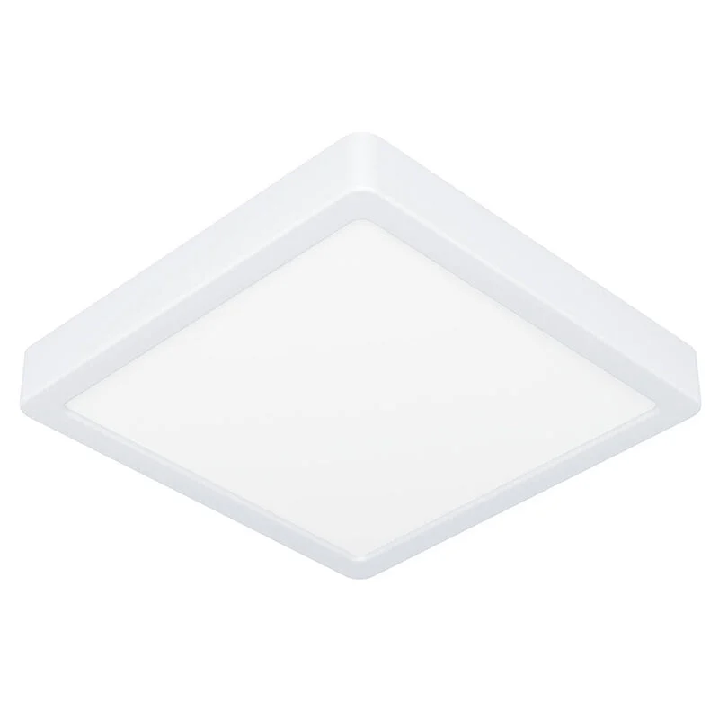 Lámpara de techo baño blanca de plástico, Geraldo, 17W, 3000K LED, IP44