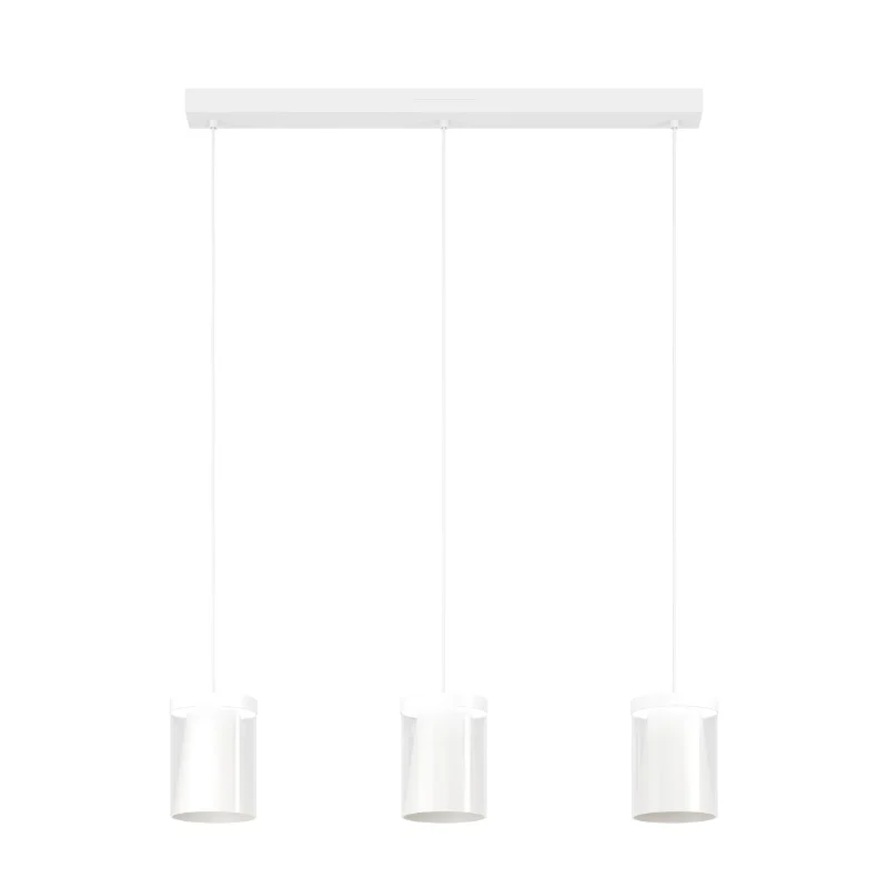 Lámpara colgante inteligente blanca de vidrio, Stern, 3,7W, RGBW LED