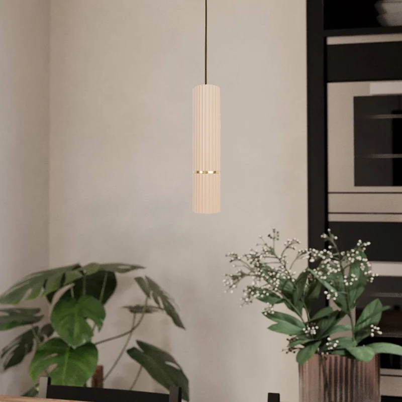 Lámpara colgante beige de acero, Vahid