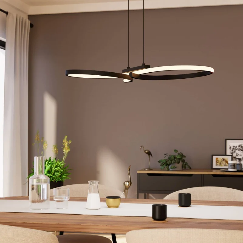 Lámpara colgante negra de aluminio, Thekla, 21W, 3000K LED