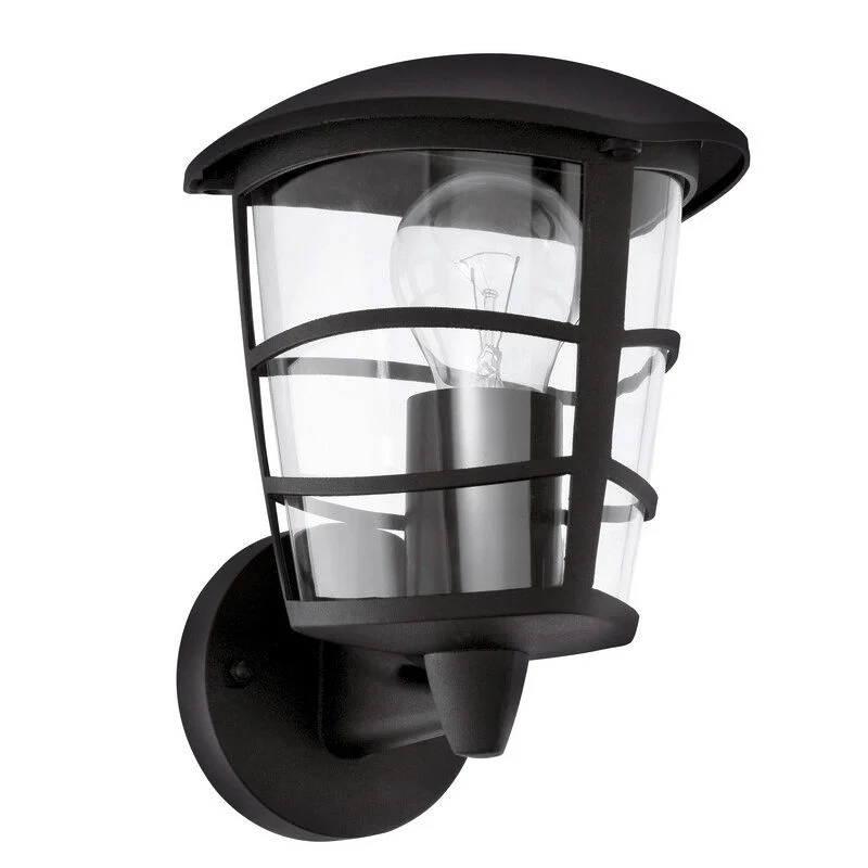 Lámpara exterior negra de plástico, Inas, IP44