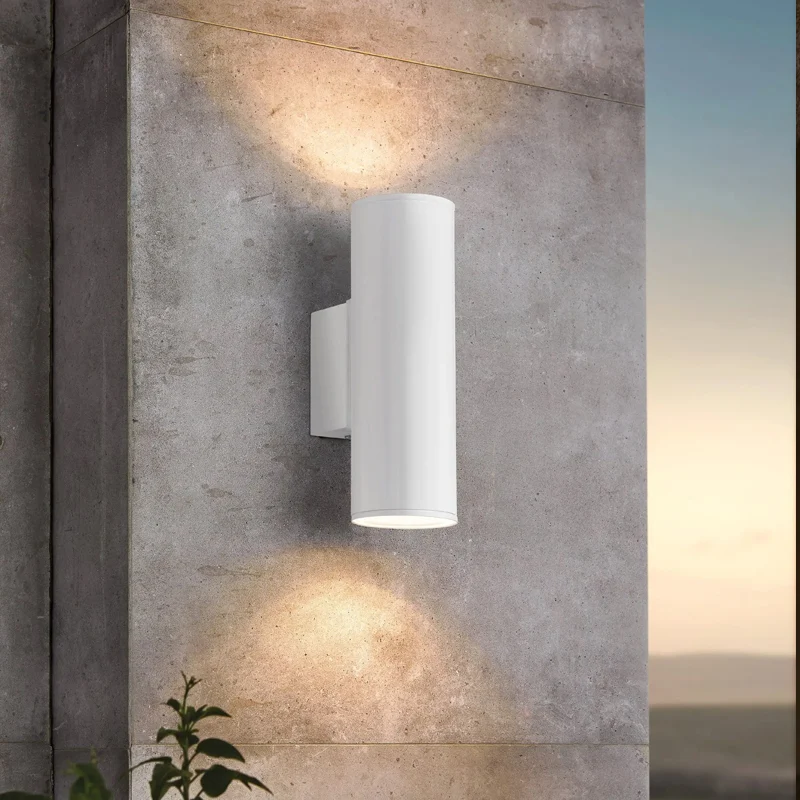 Lámpara exterior blanca de metal, Marlies, IP44